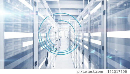 Image of padlock icons and digital data processing over computer servers Image of padlock icons and digital data processing over computer servers 121017596