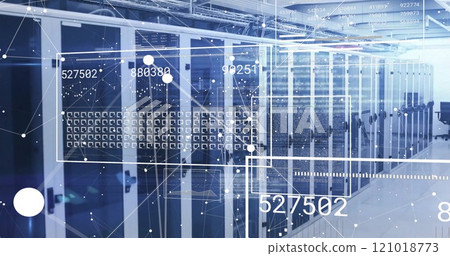 Image of data processing over computer servers 121018773