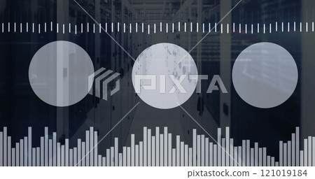 Image of digital data processing over computer servers Image of digital data processing over computer servers 121019184