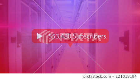 Image of social media data processing over computer servers 121019194