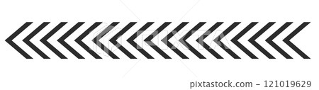 Slash line arrow grid, decorative diagonal divider. Geometric dashed barrier, tape or embroidery. Angled stripes, tilt pattern. 121019629