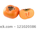Okesa persimmon, 1 and a half, cross-section, cut out 121020386