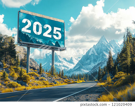 2025年寫在戶外廣告牌上 2025年寫在戶外廣告牌上 121020409
