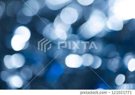 Blue bokeh lights with copy space on dark background 121021771