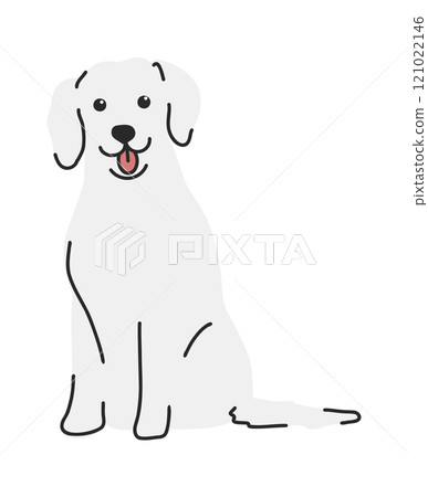 Adorable Labrador retriever illustration, perfect for pet-themed designs, children's products, stickers, posters, apparel, greeting cards, and decor Adorable Labrador retriever illustration, perfect for pet-themed designs, children's products, stickers, posters, apparel, greeting cards, and decor 121022146