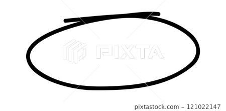 Doodle oval frame. Hand drawn circle pencil sketch. Vector scribble round border Doodle oval frame. Hand drawn circle pencil sketch. Vector scribble round border 121022147