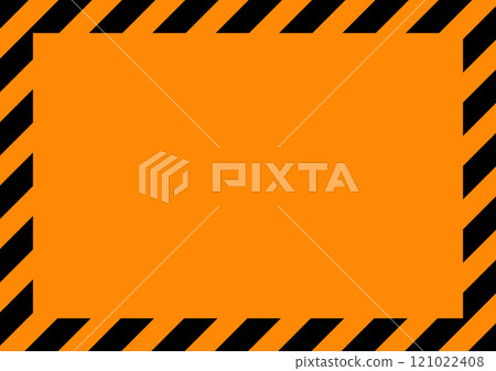 A simple frame with orange and black diagonal stripes (A size) 121022408