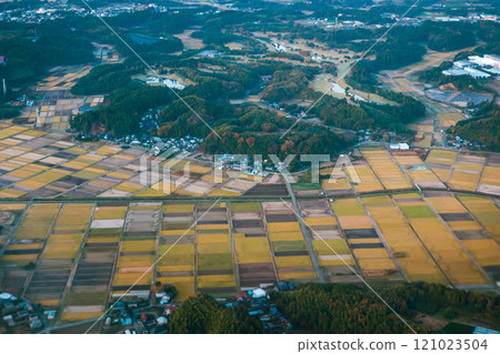 The view from the airplane window to the clouds 121023504