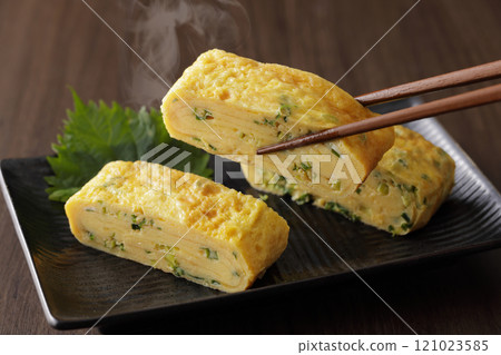 Fried egg with onion Fried egg with onion 121023585