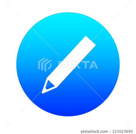 Blue gradient pencil mark 121023693