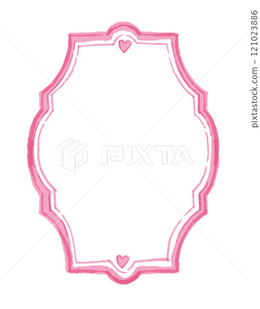 Watercolor love frame, vector hand drawn romantic cute border, pink coquettish wedding banner, heart Watercolor love frame, vector hand drawn romantic cute border, pink coquettish wedding banner, heart 121023886