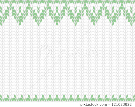 針織毛衣圖案插圖,羊毛質感布料,白色和綠色 針織毛衣圖案插圖,羊毛質感布料,白色和綠色 121023922