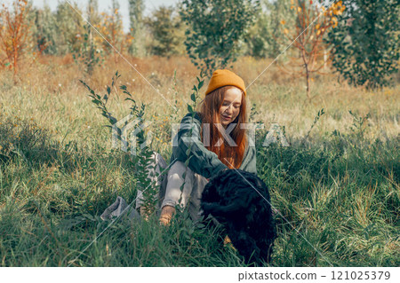 Heartfelt Connection - Capturing the beauty of a deep emotional bond with a pet 121025379