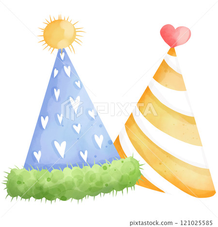 hand drawn watercolor birthday party hat hand drawn watercolor birthday party hat 121025585