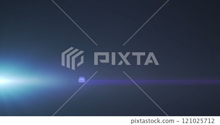 Image of light trails and spots over black background 121025712