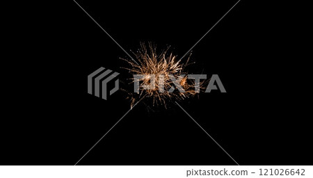 Orange fireworks 4k Orange fireworks 4k 121026642