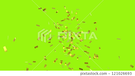 Gold confetti falling Gold confetti falling 121026693