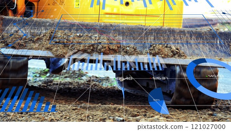 Statistical data against bulldozer driving on construction site 121027000