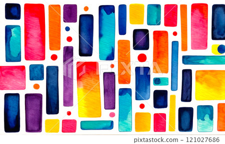 Background with bright colorful shapes, abstract multicolor pattern 121027686