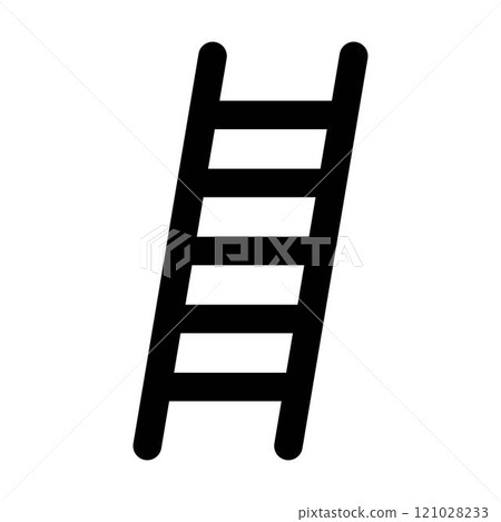 Ladder icon, vector symbol illustration design element for step-by-step business growth and success Ladder icon, vector symbol illustration design element for step-by-step business growth and success 121028233
