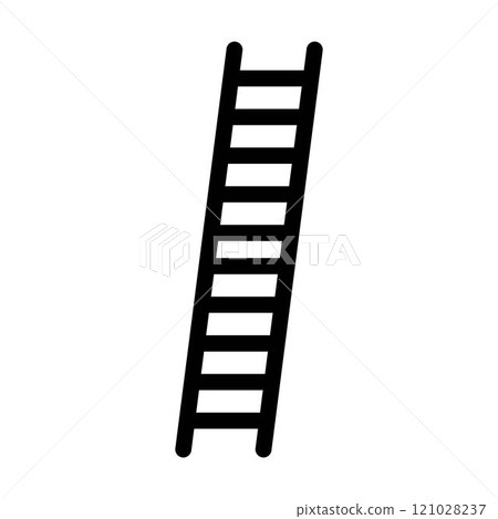 Ladder icon, vector symbol illustration design element for step-by-step business growth and success 121028237