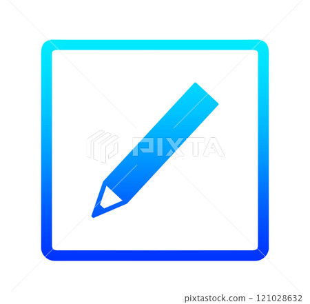 Blue gradient pencil mark Blue gradient pencil mark 121028632