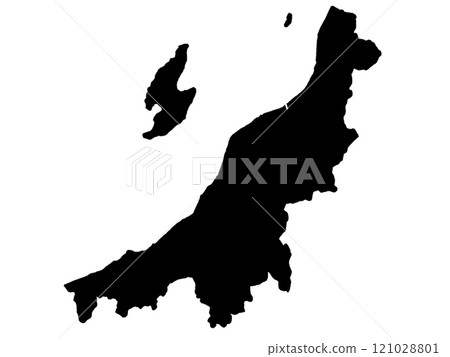 A slightly loose silhouette of Niigata Prefecture Koshinetsu region 121028801