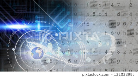 interface with numbers and numbers 121028993