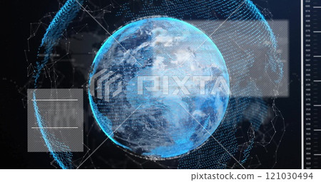 Image of data processing over globe 121030494