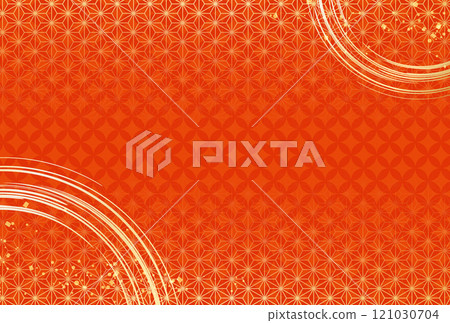 Red, gold, luxurious, Japanese pattern background, New Year's card, New Year, celebration 121030704