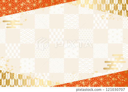 2025 New Year's card Japanese pattern background New Year New Year 121030707