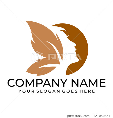Beauty leaf illustration logo design 121030864