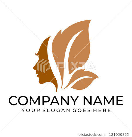 Beauty leaf illustration logo design 121030865