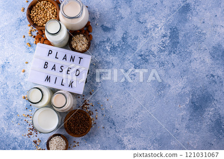 Plant based vegan non dairy alternative milk 121031067