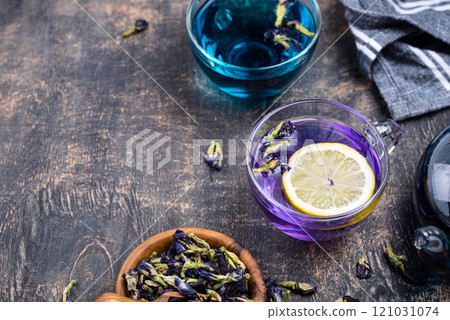 Blue and purple tea Butterfly pea Blue and purple tea Butterfly pea 121031074