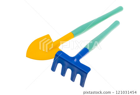flower planting tool isolated 121031454