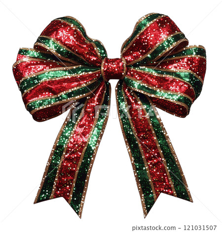 red and green bow isolated on white red and green bow isolated on white 121031507