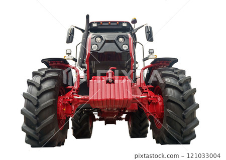 Tractor isolated white background. Farm agricultural tractor Tractor isolated white background. Farm agricultural tractor 121033004