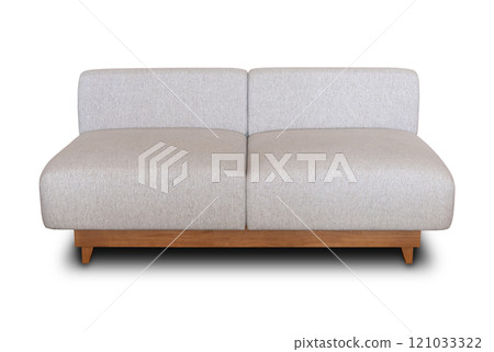 fabric sofa is a modern stylish, featuring a beautiful wood base that complements the simple design with stylish upholstery. 121033322