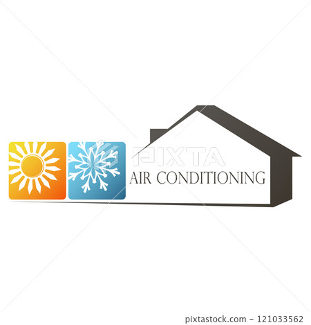 Symbol for air conditioning and home heating Symbol for air conditioning and home heating 121033562