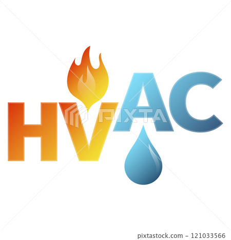 Symbol for business heating ventilation and air conditioning in the house 121033566