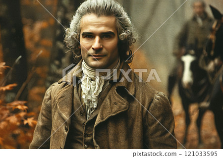 Rousseau, Jean-Jacques French-Swiss philosopher, writer and thinker of the Enlightenment. A man in a wig and suit. 121033595