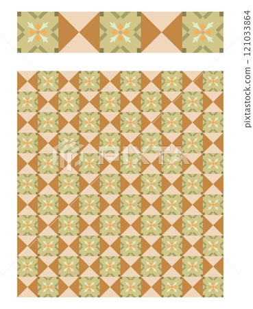 Seamless moroccan pattern background with flowers illustration clip-art Seamless moroccan pattern background with flowers illustration clip-art 121033864