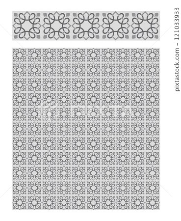 Seamless moroccan pattern background with flowers illustration clip-art Seamless moroccan pattern background with flowers illustration clip-art 121033933
