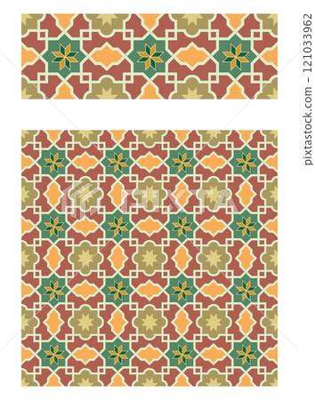 Seamless moroccan pattern background with flowers illustration clip-art Seamless moroccan pattern background with flowers illustration clip-art 121033962