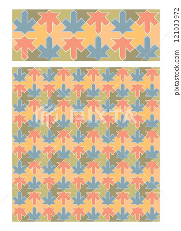 Seamless moroccan pattern background with flowers illustration clip-art 121033972
