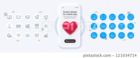 Phone mockup with 3d heart icon. Web timer, Computer mouse and Statistics timer line icons. Pack of Home charging, Vocabulary, Computer icon. Vector Phone mockup with 3d heart icon. Web timer, Computer mouse and Statistics timer line icons. Pack of Home charging, Vocabulary, Computer icon. Vector 121034714
