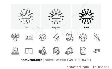 Education, Justice scales and Certificate line icons. Pack of Canister oil, Correct checkbox, Cloud network icon. Electricity, Typewriter, Book pictogram. Continuing education, Infochart. Vector Education, Justice scales and Certificate line icons. Pack of Canister oil, Correct checkbox, Cloud network icon. Electricity, Typewriter, Book pictogram. Continuing education, Infochart. Vector 121034865