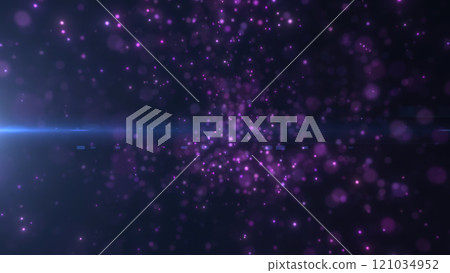 Purple and pink bokeh lights on a dark background create a whimsical and cosmic ambiance, perfect for artistic designs 121034952