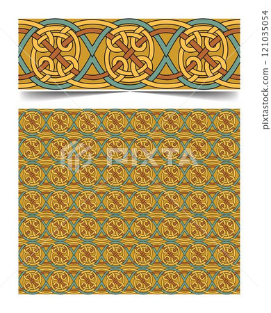 Seamless moroccan pattern background with flowers illustration clip-art Seamless moroccan pattern background with flowers illustration clip-art 121035054